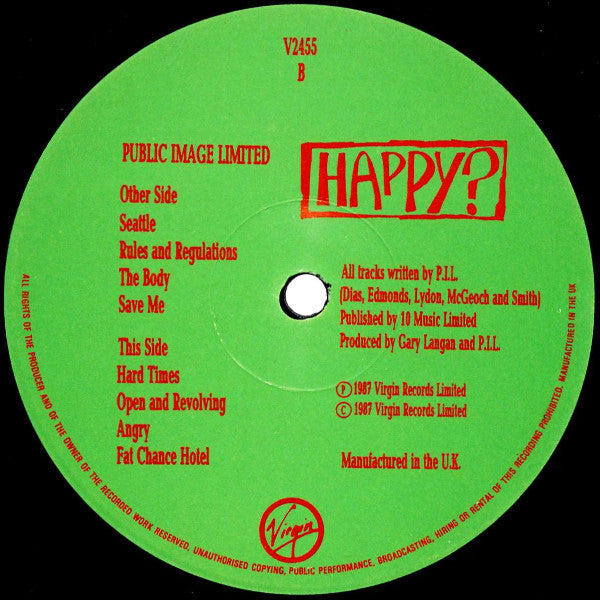 Public Image Limited - Happy?