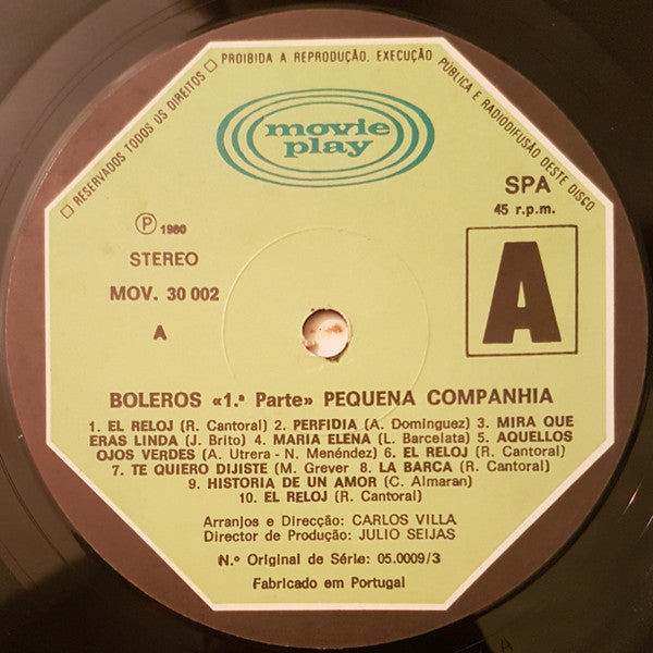 Pequeña Compañía - ....Y Al Principio, Boleros