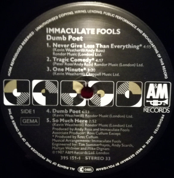 Immaculate Fools - Dumb Poet