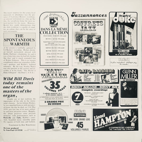 Johnny Hodges & Wild Bill Davis - Johnny Hodges And Wild Bill Davis (Volume 1 - 2 / 1965 - 1966)
