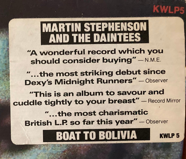 Martin Stephenson And The Daintees - Boat To Bolivia