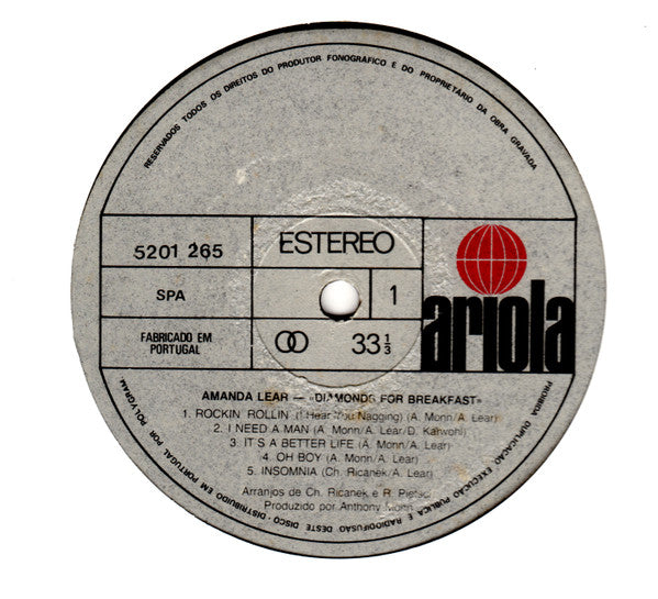 Amanda Lear - Diamonds For Breakfast
