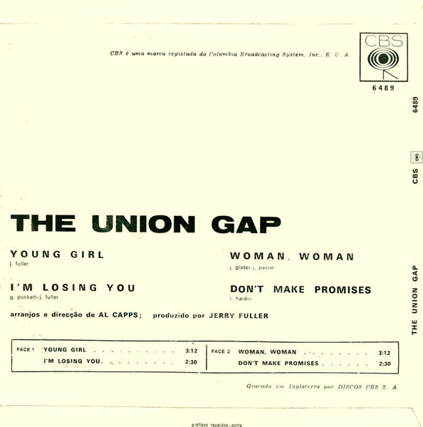 Gary Puckett & The Union Gap - Young Girl / I'm Losing You / Woman, Woman / Don't Make Promises
