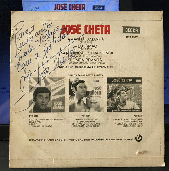 José Cheta - Amanhã, Amanhã