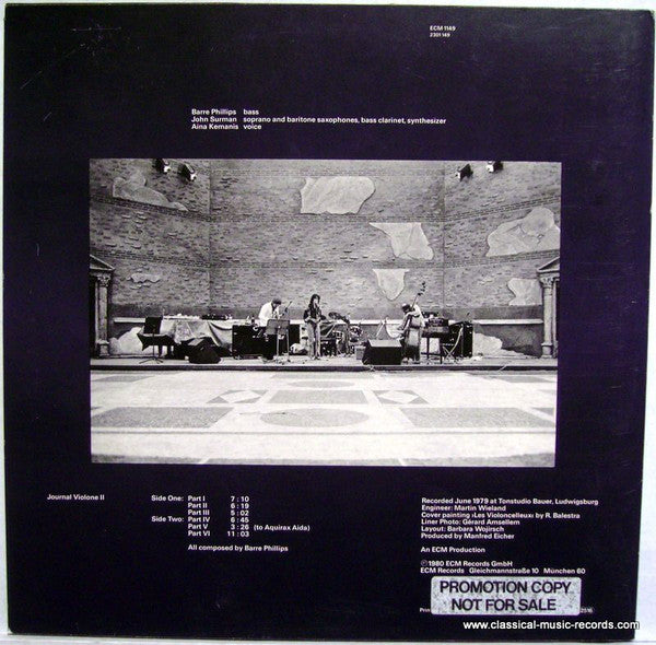 Barre Phillips - Journal Violone II
