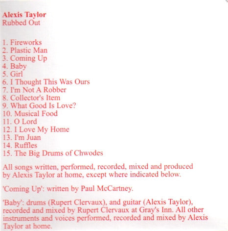 Alexis Taylor - Rubbed Out