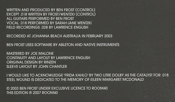 Ben Frost - Steel Wound