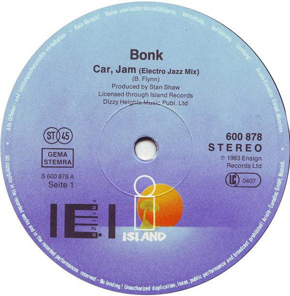 Bonk - Car Jam (Electro Jazz Mix) / Cupid In Cars
