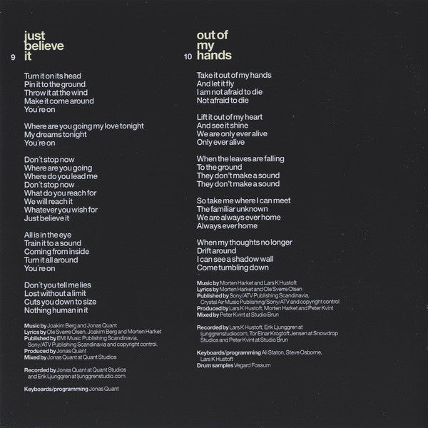 Morten Harket - Out Of My Hands