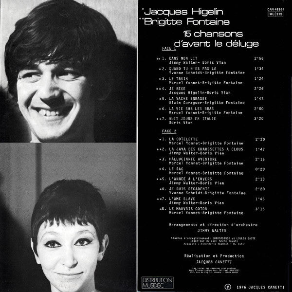 Jacques Higelin / Brigitte Fontaine - 15 Chansons D'avant Le Déluge