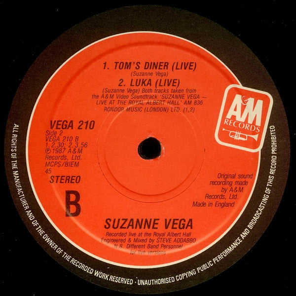 Suzanne Vega - Tom's Diner