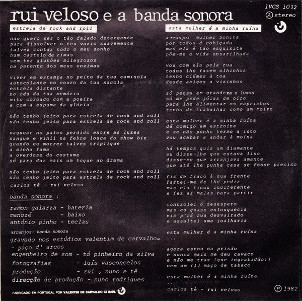 Rui Veloso & A Banda Sonora (2) - Estrela De Rock And Roll / Esta Mulher É A Minha Ruína