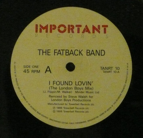 The Fatback Band - I Found Lovin' (London Boys Mix)