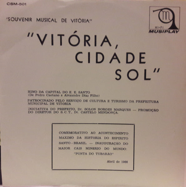 Jorge Goulart - Vitória, Cidade Sol / Campinho Das Luas De Mel