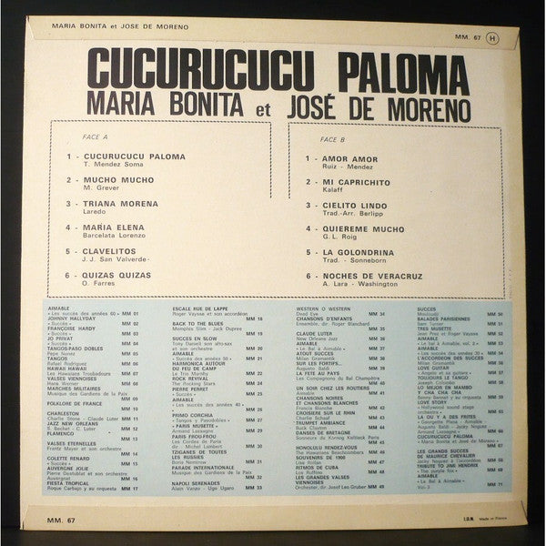 María Bonita Y, José De Moreno - Cucurrucucu Paloma