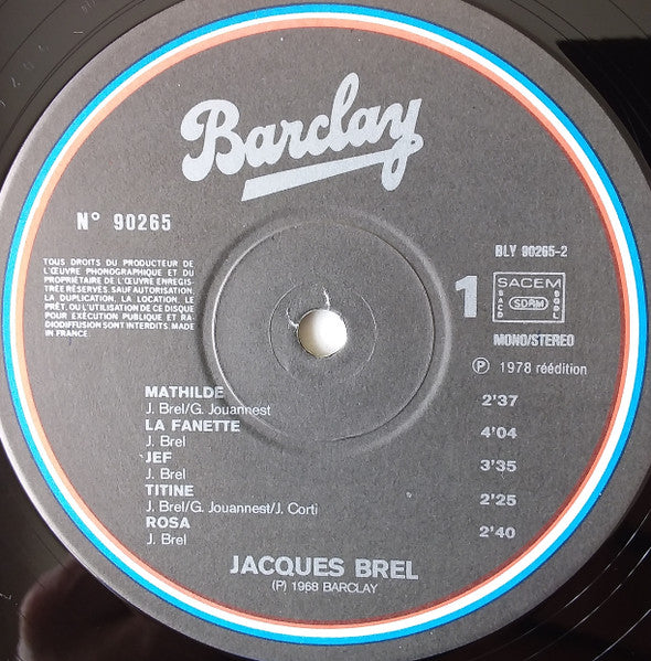 Jacques Brel - 5 - La Fanette