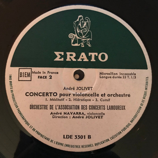 André Jolivet, Maurice André, André Navarra, Orchestre Des Concerts Lamoureux - 2 Concertos Pour Trompette - Concerto Pour Violoncelle