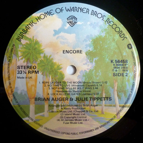 Brian Auger & Julie Tippetts - Encore