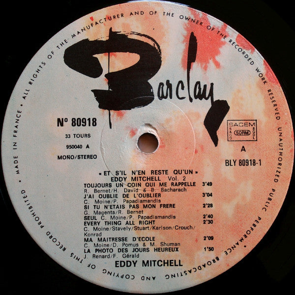 Eddy Mitchell - L'épopée Du Rock