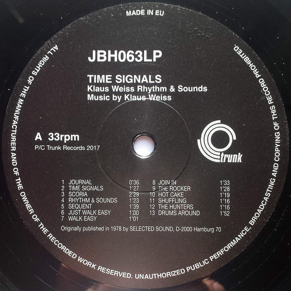 Klaus Weiss Rhythm & Sounds - Time Signals
