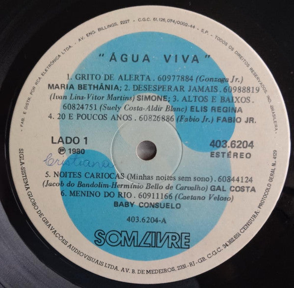 Various - Agua Viva (Trilha Sonora Original Da Novela)