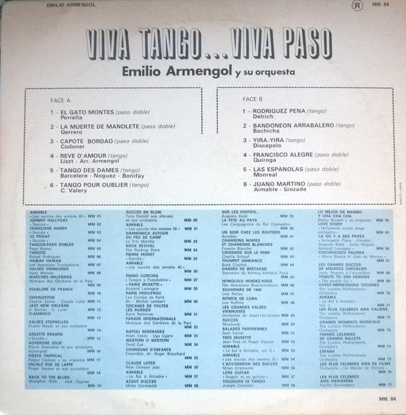 Emilio Armengol Et Son Orchestre - Viva Tango...Viva Paso