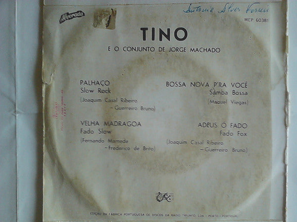 Tinó & Conjunto de Jorge Machado - Palhaço / Velha Madragoa / Bossa Nova P'ra Você / Adeus Ó Fado
