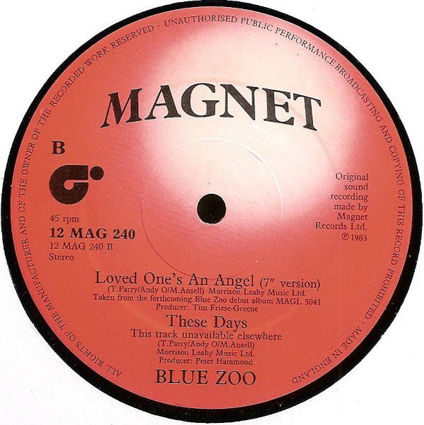 Blue Zoo - Loved One's An Angel