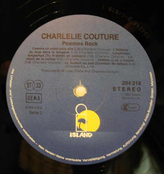 Charlélie Couture - Poèmes Rock