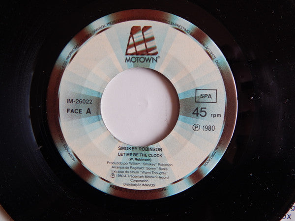 Smokey Robinson - Let Me Be The Clock / Travelin' Through