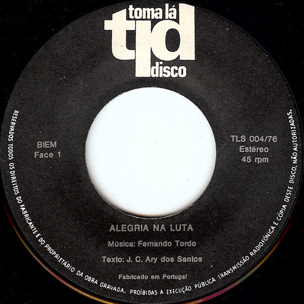 Fernando Tordo, José Carlos Ary Dos Santos - Alegria Na Luta