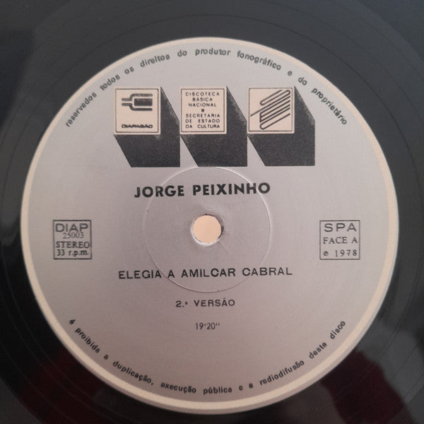 Jorge Peixinho - Elegia A Amílcar Cabral