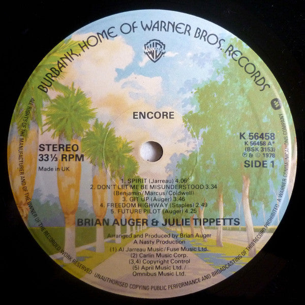 Brian Auger & Julie Tippetts - Encore