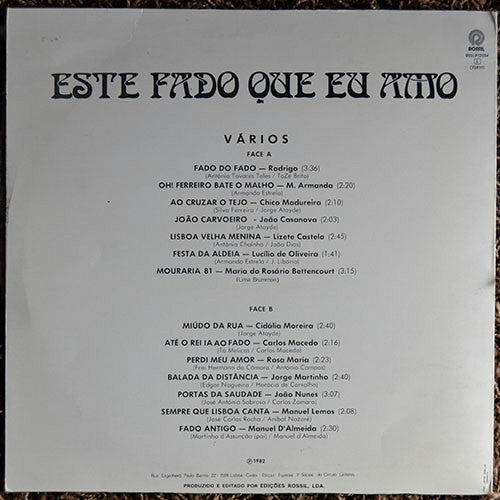 Various - Este Fado Que Eu Amo