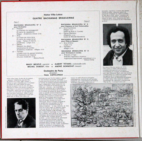 Heitor Villa-Lobos – Orchestre De Paris, Paul Capolongo - Bachianas Brasileiras