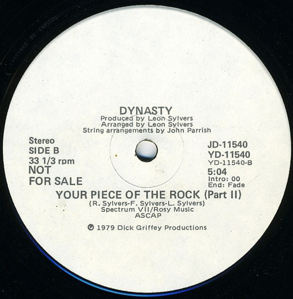 Dynasty - Your Piece Of The Rock