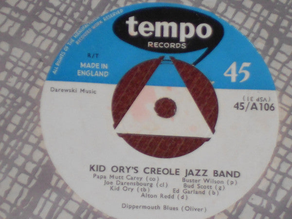 Kid Ory And His Creole Jazz Band - Dippermouth Blues / Savoy Blues