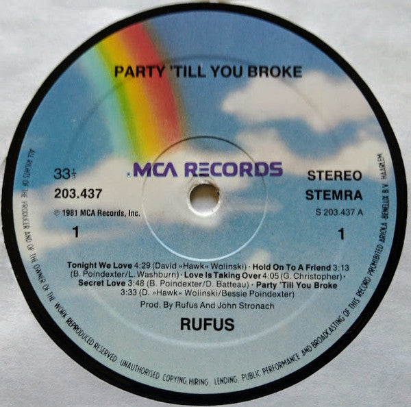 Rufus - Party 'Til You're Broke