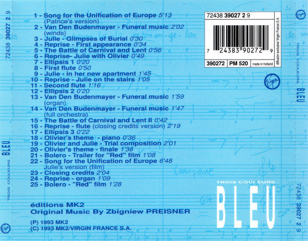 Zbigniew Preisner - Trois Couleurs: Bleu (Bande Originale Du Film)