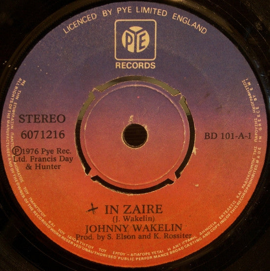 Johnny Wakelin - In Zaire / Africa Man