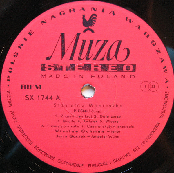 Stanisław Moniuszko, Wiesław Ochman, Jerzy Gaczek - Pieśni - Songs