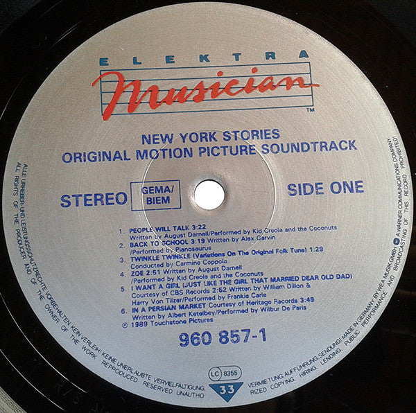 Various - New York Stories: Original Soundtrack