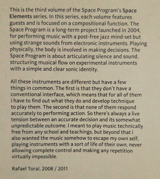 Rafael Toral - Space Elements Vol. III