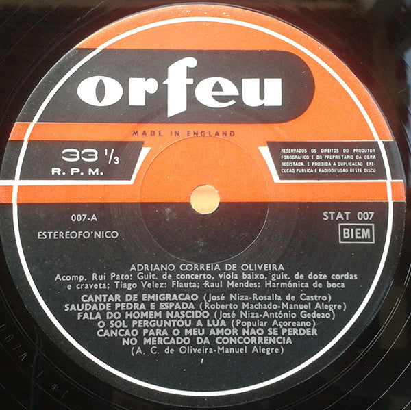 Adriano Correia De Oliveira - Cantaremos