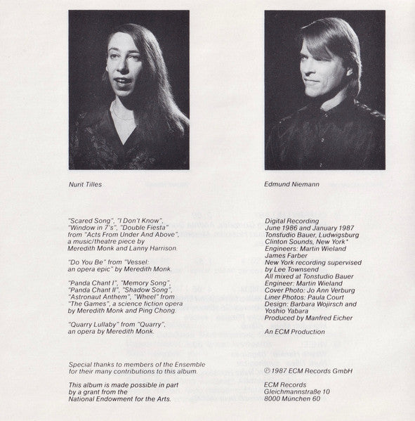 Meredith Monk - Do You Be