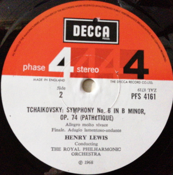 Pyotr Ilyich Tchaikovsky, Henry Lewis, Royal Philharmonic Orchestra - Symphony No.6 In B Minor