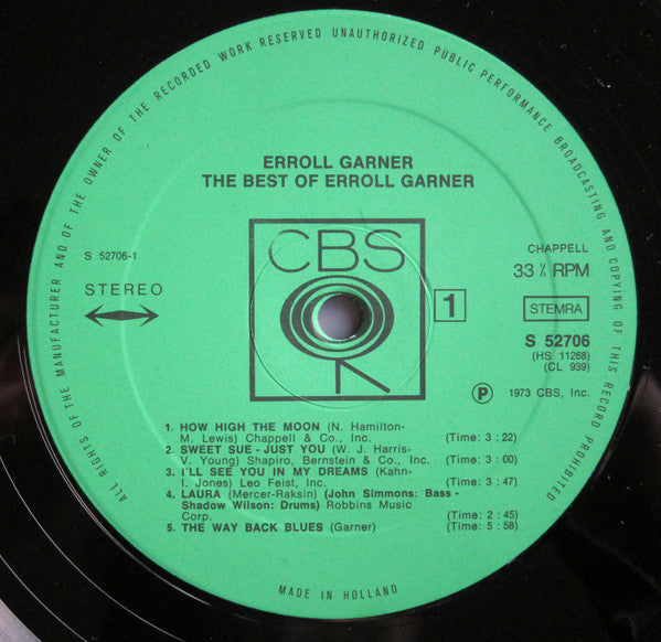 Erroll Garner - The Best Of Erroll Garner