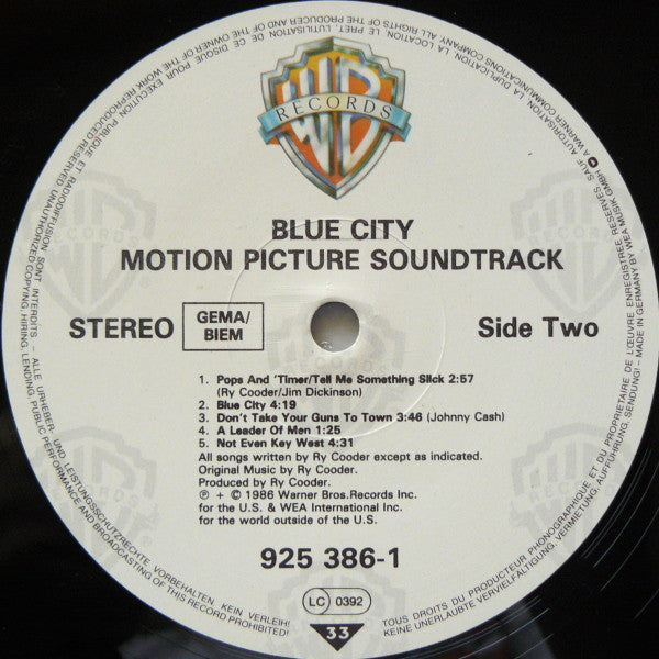 Ry Cooder - Blue City (Motion Picture Soundtrack)