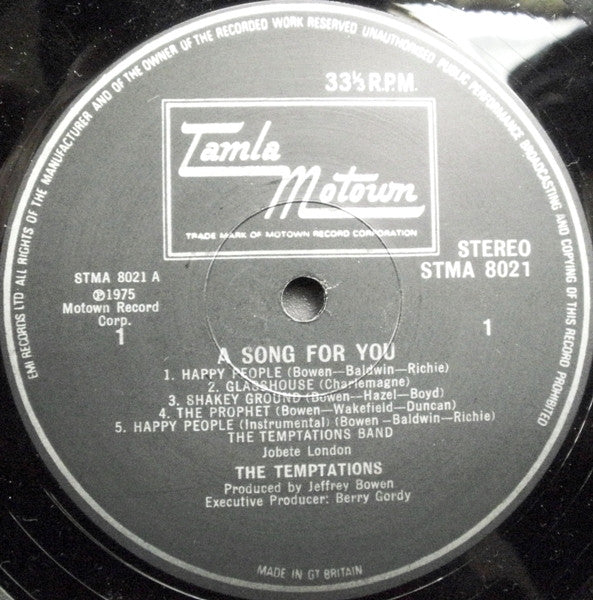 The Temptations - A Song For You