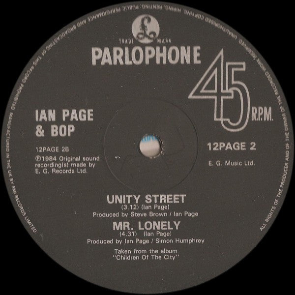 Ian Page & Bop (7) - Unity St.